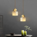 GobekUsa Golden Luxury Marble Pendant Lamp for Dining Table and Bedside Chandelier