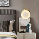 GobekUsa Golden Marble LED Pendant Light: Luxe Nordic Minimalist Decor for Living & Dining Rooms