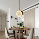 GobekUsa Golden Marble LED Pendant Light: Luxe Nordic Minimalist Decor for Living & Dining Rooms