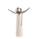 GobekUsa Golden Metal Abstract Figure Sculpture Home Decor CraftǀCreative Figurine Ornament