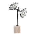 GobekUsa Golden Metal Abstract Figure Sculpture Home Decor CraftǀCreative Figurine Ornament