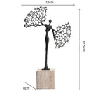 GobekUsa Golden Metal Abstract Figure Sculpture Home Decor CraftǀCreative Figurine Ornament