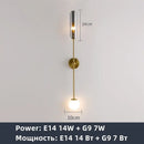 GobekUsa Golden Metal LED Wall Lamps for Bedroom Living Room Decor