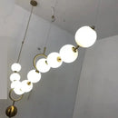 GobekUsa Golden Necklace Chandelier Luxury Ceiling Light for Staircase and Dining Room