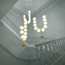 GobekUsa Golden Necklace Chandelier Luxury Ceiling Light for Staircase and Dining Room