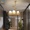 GobekUsa Bird's Nest Glass LED Ceiling Lamp for Modern Nordic Living Room Decor