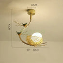 GobekUsa Bird's Nest Glass LED Ceiling Lamp for Modern Nordic Living Room Decor