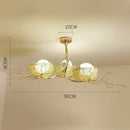 GobekUsa Bird's Nest Glass LED Ceiling Lamp for Modern Nordic Living Room Decor