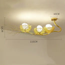 GobekUsa Bird's Nest Glass LED Ceiling Lamp for Modern Nordic Living Room Decor