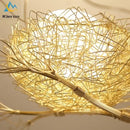 GobekUsa Bird's Nest Glass LED Ceiling Lamp for Modern Nordic Living Room Decor