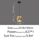 GobekUsa Golden Pendant Lights for Aisle, Restaurant, Bedroom - Nordic Postmodern Minimalist Style