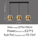 GobekUsa Golden Pendant Lights for Aisle, Restaurant, Bedroom - Nordic Postmodern Minimalist Style