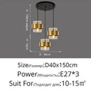 GobekUsa Golden Pendant Lights for Aisle, Restaurant, Bedroom - Nordic Postmodern Minimalist Style