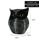 Modern golden perforated owl figurines living room animal statues by Decorbites