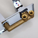 GobekUsa Golden Polished Wall Mount Bathroom Basin Sink Faucet with Hot & Cold Mixer