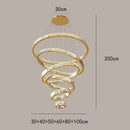 GobekUsa Crystal Round Chandelier: Elegant Stair Pendant Light for Luxury Home Decor