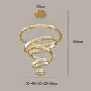 GobekUsa Crystal Round Chandelier: Elegant Stair Pendant Light for Luxury Home Decor