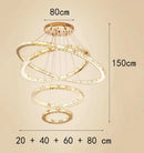 GobekUsa Crystal Stair Chandelier: Modern Indoor LED Ceiling Hanging Light