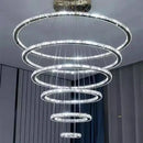 GobekUsa Crystal Stair Chandelier: Modern Indoor LED Ceiling Hanging Light
