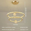 GobekUsa Crystal LED Chandelier: Modern Living Room Pendant Lights, Glass Globe Hanging Lamp