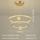 GobekUsa Crystal LED Chandelier: Modern Living Room Pendant Lights, Glass Globe Hanging Lamp