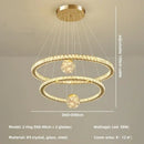 GobekUsa Crystal LED Chandelier: Modern Living Room Pendant Lights, Glass Globe Hanging Lamp
