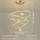 GobekUsa Crystal LED Chandelier: Modern Living Room Pendant Lights, Glass Globe Hanging Lamp