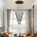 GobekUsa Golden Tapered LED Chandelier for Modern Living Room, Kitchen, Hall - Indoor Lighting