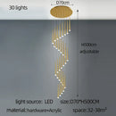 GobekUsa Golden Tapered LED Chandelier for Modern Living Room, Kitchen, Hall - Indoor Lighting
