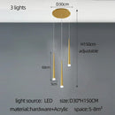 GobekUsa Golden Tapered LED Chandelier for Modern Living Room, Kitchen, Hall - Indoor Lighting