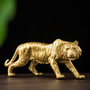 GobekUsa Golden Tiger Resin Figurines for Home & Office Decor Miniature Ornaments & Collectibles