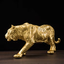 GobekUsa Golden Tiger Resin Figurines for Home & Office Decor Miniature Ornaments & Collectibles