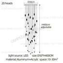 GobekUsa Golden Tube Chandelier: Modern Designer LED Staircase Light for Nordic Loft Apartment