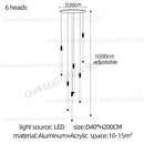 GobekUsa Golden Tube Chandelier: Modern Designer LED Staircase Light for Nordic Loft Apartment
