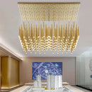 GobekUsa Golden Tube LED Chandelier for Modern Duplex Villa Living Room Staircase