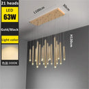 GobekUsa Golden Tube LED Chandelier for Modern Duplex Villa Living Room Staircase