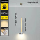 GobekUsa Golden Tube LED Chandelier for Modern Duplex Villa Living Room Staircase
