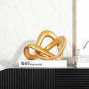 GobekUsa Golden Twisted Dough Rope Knot Ornaments Geometric Line Home Decoration
