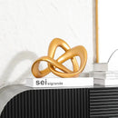GobekUsa Golden Twisted Dough Rope Knot Ornaments Geometric Line Home Decoration