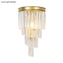 GobekUsa Modern Golden Wall Lamp with Clear Crystal Block - Bedside Wall Lighting Fixture