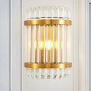 GobekUsa Modern Golden Wall Sconce with Crystal Shade, Bedside Wall Mount Light (12"/21.5" W)