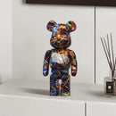 GobekUsa Graffiti Bear 27cm Figurine | Modern Home Decor Statue & Money Jar