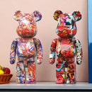 GobekUsa Graffiti Bear 27cm Figurine | Modern Home Decor Statue & Money Jar