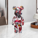 GobekUsa Graffiti Bear 27cm Figurine | Modern Home Decor Statue & Money Jar