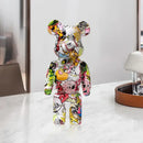 GobekUsa Graffiti Bear 27cm Figurine | Modern Home Decor Statue & Money Jar