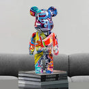 GobekUsa Graffiti Bear 27cm Figurine | Modern Home Decor Statue & Money Jar