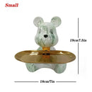 GobekUsa Graffiti Bear Figurine: Modern Animal Statue & Key Storage Shelf