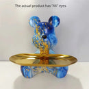 GobekUsa Graffiti Bear Figurine: Modern Animal Statue & Key Storage Shelf