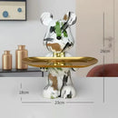 GobekUsa Graffiti Bear Figurine: Modern Home Decor Statue for Keys Storage Shelf