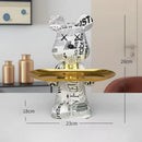 GobekUsa Graffiti Bear Figurine: Modern Home Decor Statue for Keys Storage Shelf